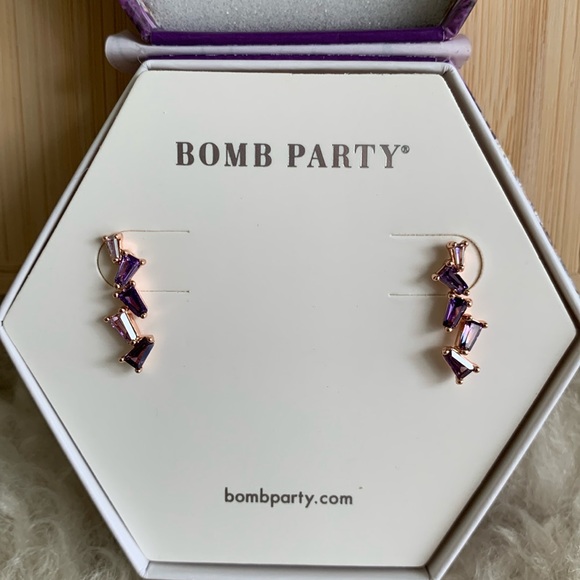Bomb Party Jewelry - Bomb Party stud earrings February birthday collection 2023
